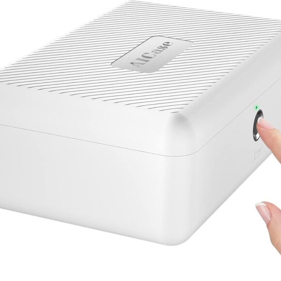 Biometric Fingerprint Storage Box, Portable Cash Jewelry Security Case Lock Box - Picture 1 of 8